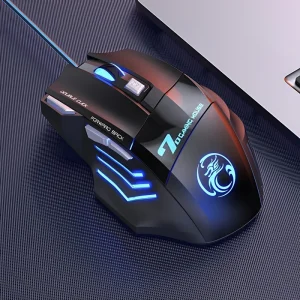 STONEGO Computer Mouse Gamer Ergonomic Gaming Mouse USB Wired Game Mouse 5500 DPI Mice with LED Backlight 7 Button for PC Laptop