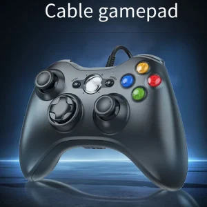 USB Wired Game Pad Joypad Gamepad Controller With Earphone Hole Wired USB Game Controller For Game System PC/ Xbox360 B