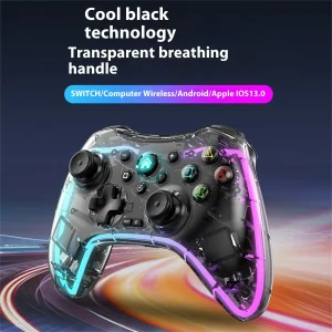 Transparent Goku gamepad PC Android ios with colorful six-axis Tesla BYD handle S03