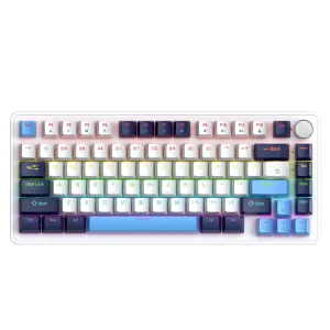K82 Multifunctional Knob Wired Mechanical Keyboard,75% layout 82 Keys,Full Key Hot Swappable,Cool Backlight,Windows&Mac