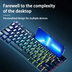 AULA F3061 Mechanical Touch Feel Keyboard 61 Keys Wired Mini Keyboard RGB Backlight Keyboard Desktop Laptop Game Keyboard