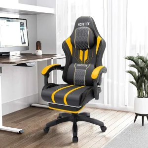Top-rated Gaming Chair with Increased Size Single-function Massage and Adjustable Armrests