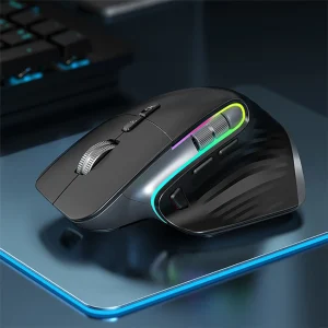 Bluetooth +2.4G Wireless Mouse Rechargeable 12 Colors RGB LED Gaming Mouse Ergonomic Mice for Gamer Computer Laptop iPad