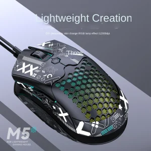 M5 Lightweight Mouse Adjustable Dpi Wired Hole Mouse Esports Gaming Equipment RGB Light Laptop Facilities Esports Gaming Mouse