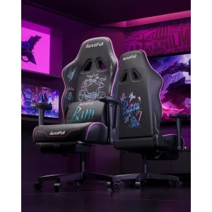 C3 Gaming Chair Ergonomics Office Chair with Widen Cushion Wear-Resistant Leather PC Chair with Footrest and Lumbar Support Pill