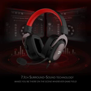 Redragon H510 Zeus Wired Gaming Headset - 7.1 Surround Sound - Memory Foam Ear Pads - 53MM Drivers Detachable Microphone