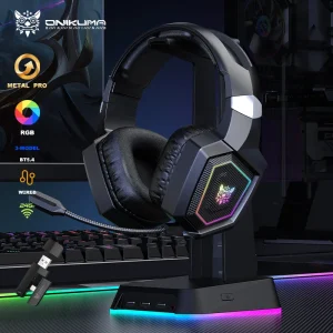 ONIKUMA GT806 Wireless Gaming Headset 2.4GHz With Microphone HiFi Sound Quality PcLaptop Noise Canceling Gaming Headphone For PC