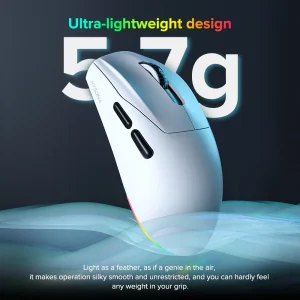 KYSONA M660 Wireless Gaming Mouse Bluetooth Mice Ergonomic 57g Lightweight 1KHz Polling Rate 24000DPI For Laptop PC